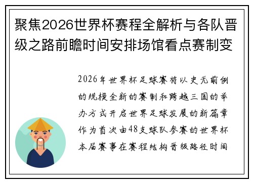 聚焦2026世界杯赛程全解析与各队晋级之路前瞻时间安排场馆看点赛制变化